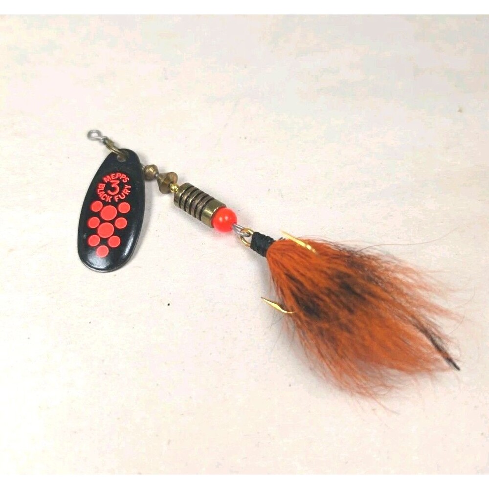 Mepps Black Fury Dressed Spinner vintage fishing lure